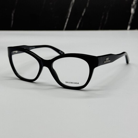NEW BALENCIAGA BB0213O 001 CAT EYE BLACK WOMEN EYEGLASSES BALENCIAGA - Picture 1 of 8